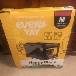 Happy Place Canvas Dog crate 