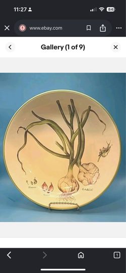 WILLIAMS SONOMA Culinary Herbs Garlic 13" Pasta Serving Bowl