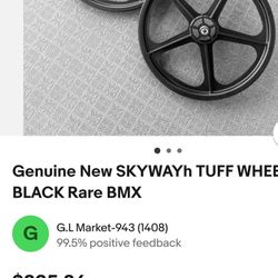 Black Skyway Wheels From 80,s. Rare No Tires 