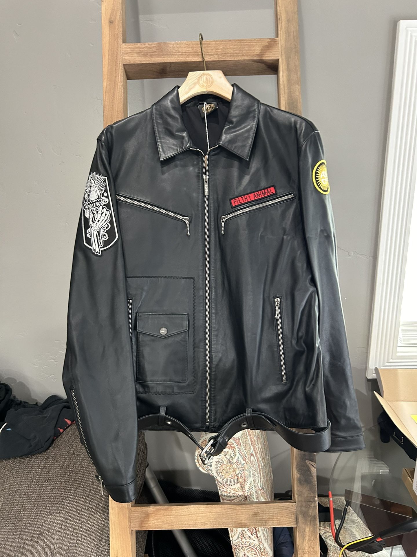 P&Co Leather Motorcycle Jacket