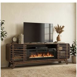 New, 70”FIREPLACE  TV STAND( Scratch 