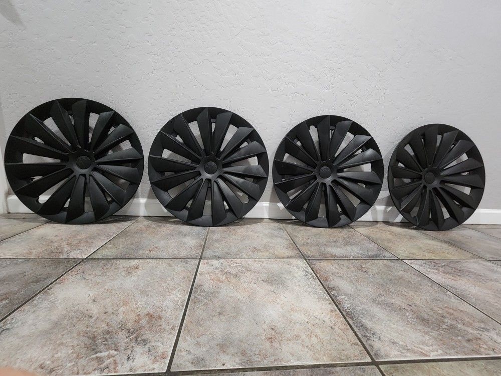 Hubcaps 19 Inch 4PCS for Tesla Model Y sword shadow model Hubcaps READ