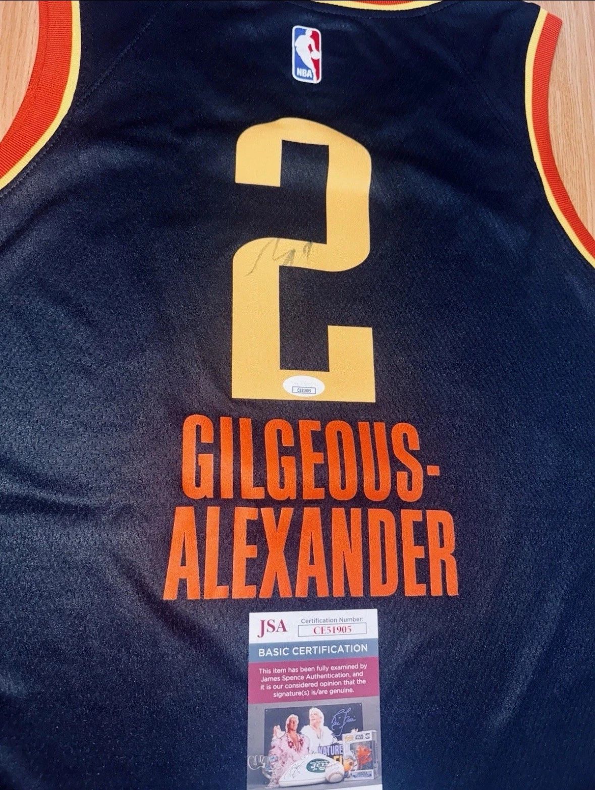 Shai Gilgeous-Alexander Signed City Edition Jersey Oklahoma City Thunder COA