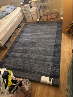 5'x8' Blue Rug