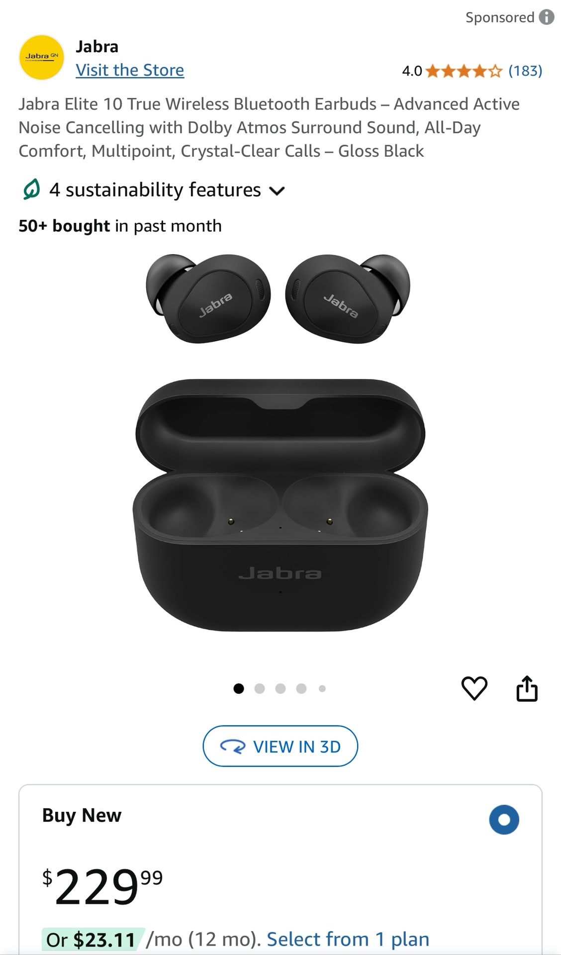 Jabra Elite 10 True Wireless Bluetooth Earbuds
