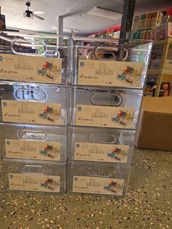 Please READ ENTIRE POST 8 Stackable Storage Bins