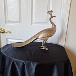 Peacock Brass Beautiful LARGE MCM 16"X12"