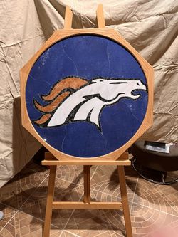Broncos Glass Mosaic Tile Wall/floor Stand Art