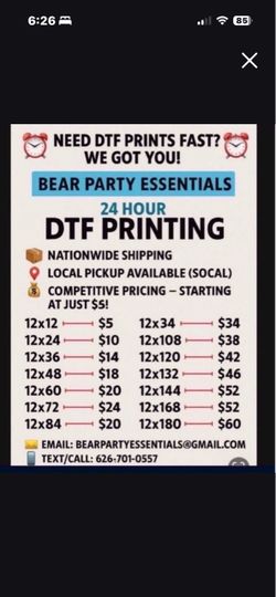 DTF transfers