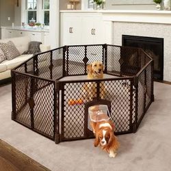 Large Indoor Pet Playpen with Door-8 panels in