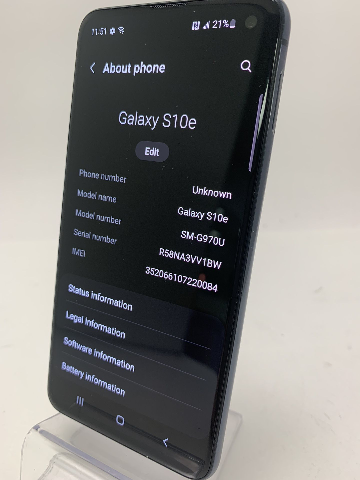 Samsung Galaxy S10e Black 128GB Unlocked With 30 Day Warranty 
