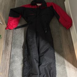 Colombia Red And Black Ski Suit