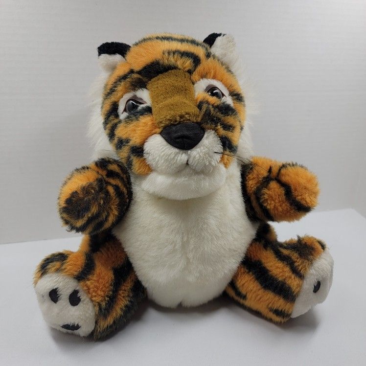 Vintage JCPENNEY Tiger Plush Hand Puppet Stuffed Animal Toy