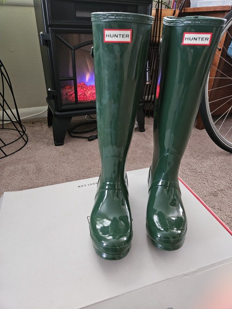 HUNTER Rain Boots, SIZE 7M/8F