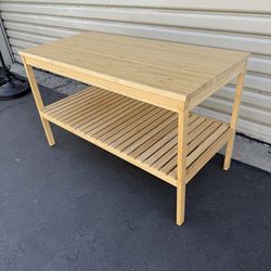 IKEA RÅGRUND Bench with Shelf, bamboo Excellent Condition Like New 