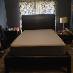 Solid Wood Queen Sized Sleigh Bed