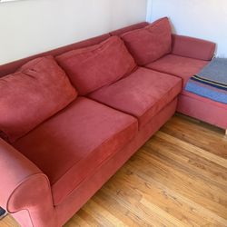 Red Sectional Couch 