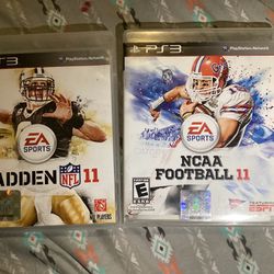 NCAA Football 2011 For The Sony PlayStation 3 and Madden 11 for PS3