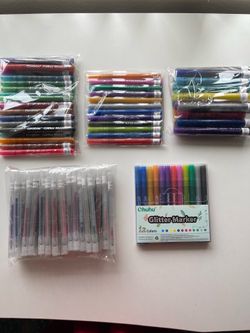 Grabie Gel Pens & Ohuhu/Grabie Glitter Markers Bundle Lot