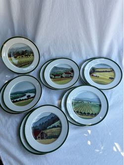 Set of 11 Williams-Sonoma "Sonoma County" Salad/Appetizer Plates