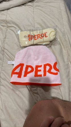Aperol Beanie and Mittens