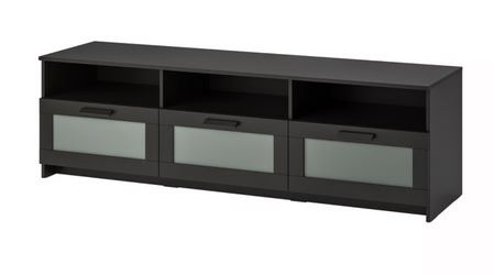 TV unit, black, 70 7/8x16 1/8x20 7/8 "