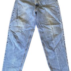 VTG 90s Levi’s 560 Loose Fit Tapered Leg ORANGE TAB Blue Denim Jeans Mens 36x34