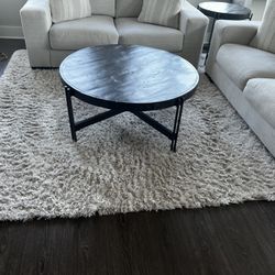 Round Coffee Table With 2 End Tables