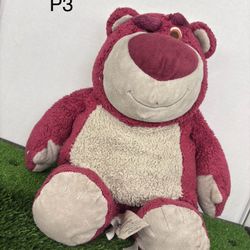 Disney Pixar Store Lotso Huggin Bear Plush 15" Strawberry Scent Toy Story 3