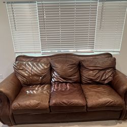 Leather Couch And Loveseat 
