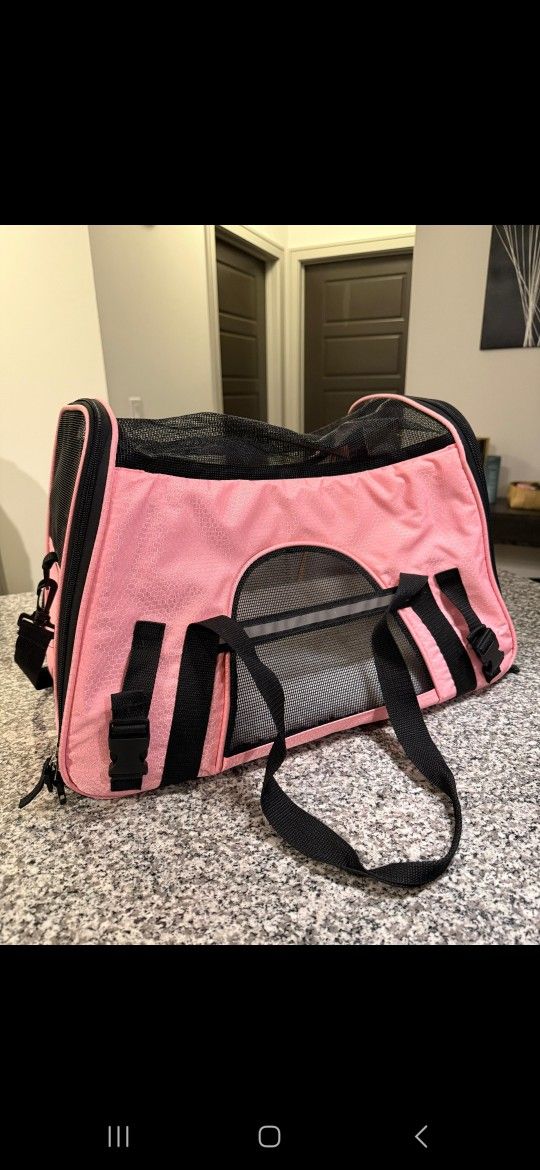 Small Pink Pet Carrier