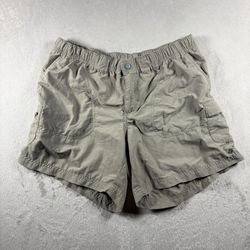 Columbia Shorts Women’s M Beige Khaki Cargo Hiking Nylon Outdoor Nature Camp #3F