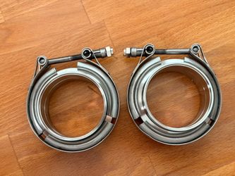 Exhaust pipe or muffler clamps