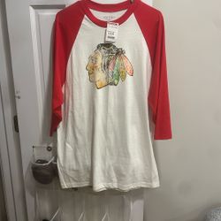 Blackhawks Baseball T-shirt (3/4 Sleeve) - Brand New