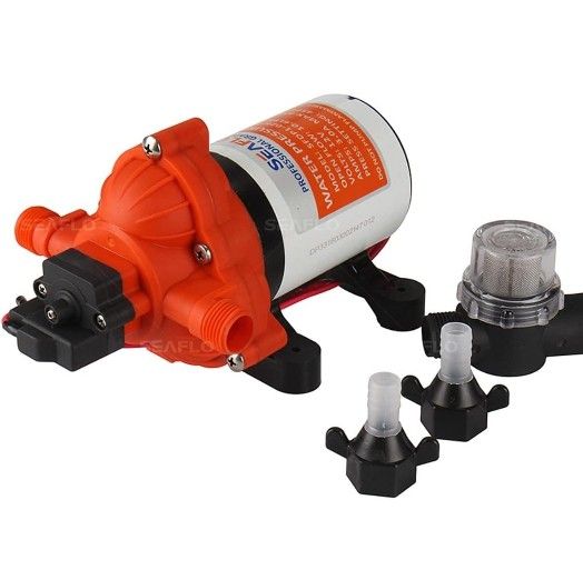SEAFLO 33-Series Water Pressure Pump - 115V AC, 3.3 GPM, 45 PSI, Self Priming, Smart Pressure Switch, UL & CSA Certified, for RV, Caravan, Off-Grid, M
