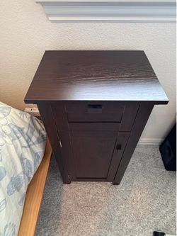 Bedroom side table w/storage