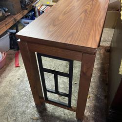 Contemporary Style Wood Console Table