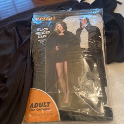 Black Hooded Cape