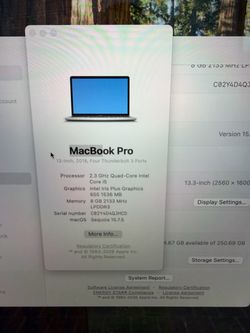 Apple MacBook Pro 13-inch 2018 Intel Core i5