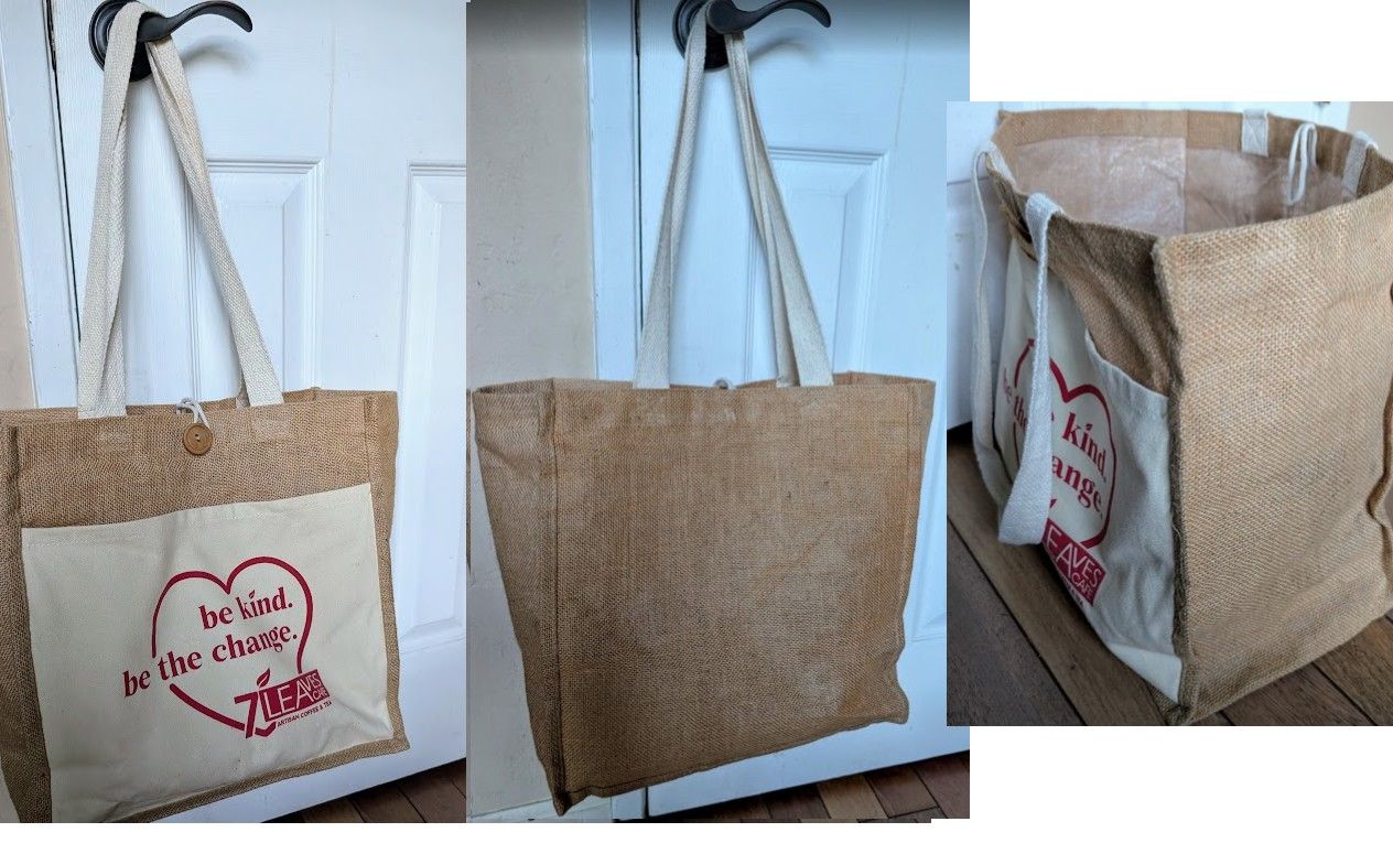 Straw shopping bag jute beach tote