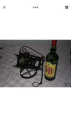 WROUGHT IRON BOTTLE HOLDER