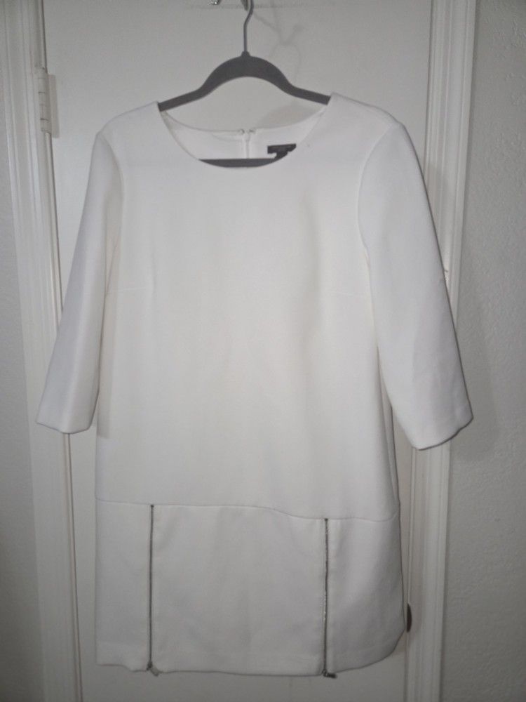 Anne Taylor White Dress Size 12P