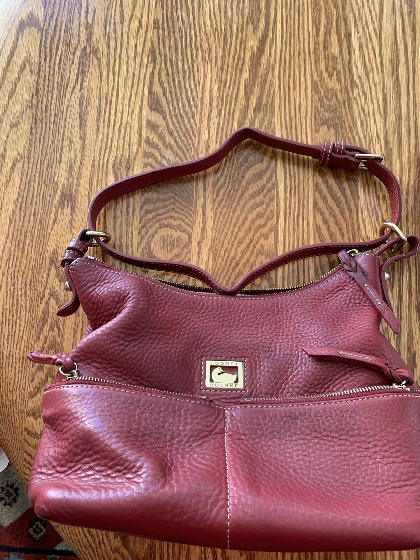 Dooney and Bourke red purse, wristlet, and keychain