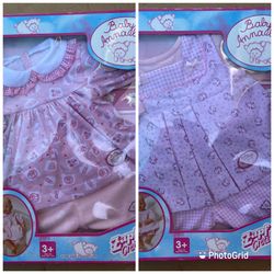 New Zapf Creations Baby Annabelle 18” Doll Outfits $20 each