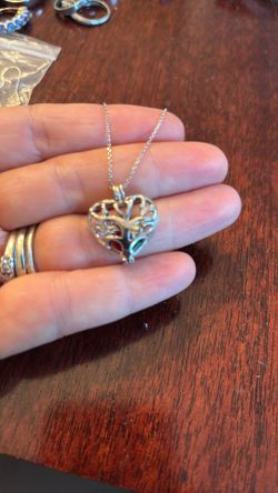 sterling silver family tree with stones inside