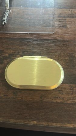 Gold-Tone Metal Compact Case