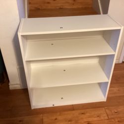 Brand New 3 Tier Bookshelf/Bookcase Storage Cabinet ( White)  Dimensions are; W=29.5”— D=11,5”— H=31-3/4”. 