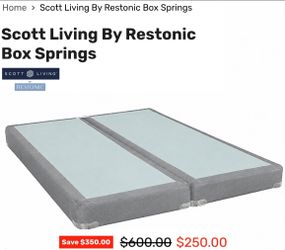 (2) Twin XL or Split King Size Box Springs Foundation