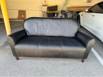 Faux leather couch 🛋️ 2 seater dark brown