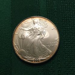 2006 TONED AMERICAN EAGLE SILVER DOLLAR.
